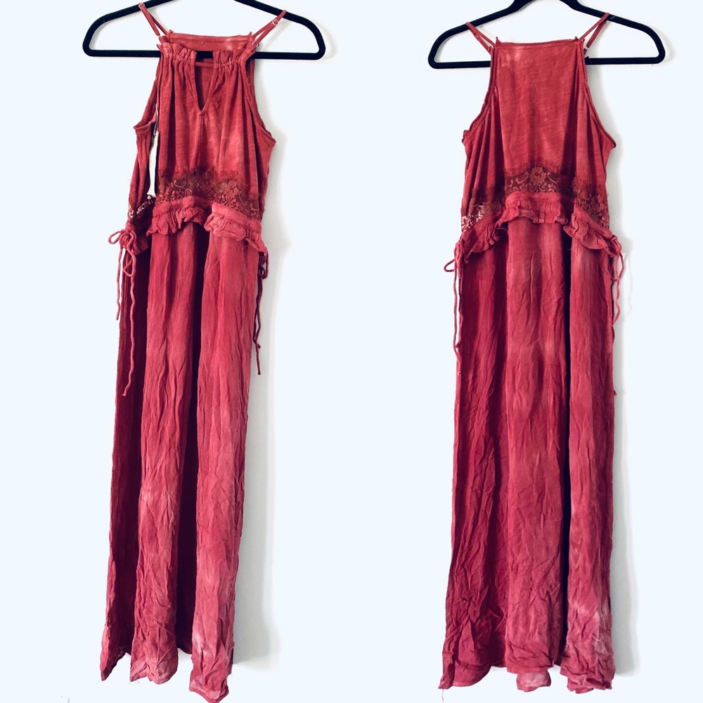 Mustard Seed Dress Maxi Tie Dye Boho Lace Tank NWT - Picture 3 of 3